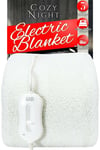 Electric Blanket Single Bed Size Fleece Heated Mattress Cover