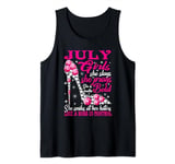July Girl Like a Boss in Control diamond shoes Funny girl Tank Top