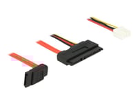 Delock - Sata-Kabel - Sas 6Gbit/S - Sata Kombi (R) Til 4-Pin Intern Ström, Sata (R) - 30 Cm - Sort, Gul, Rød