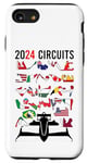 Coque pour iPhone SE (2020) / 7 / 8 Formula Racing Ventilateur de voiture de course à roue ouverte 2024 Circuits du monde