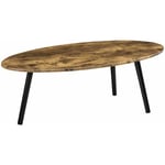 Table basse de salon avec pieds bois mdf 110 x 60 x 40 cm bois foncé noir