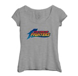 T-Shirt Femme Col Echancré The King Of Fighters Jeux Vidéo Retro Gaming Vintage