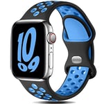 Gulemfy Compatible avec Apple Watch Bracelet - Sport Bracelet 44mm 42mm 45mm 46mm 49mm 38mm 40mm 41mm, Homme Femme Bracelet Silicone Respirant pour iWatch Series SE 10 9 8 7 6 5 4 3 2 1 Ultra