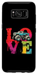 Galaxy S8 Love Monster Truck - Vintage Colorful Off Roader Truck Lover Case