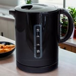 Cordless Electric Kettle Black 1.7 Litre Jug 2200W Fast Boil Strix Controller