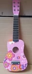 Pink Flower 21" KIDS WOODEN ACOUSTIC GUITAR MUSICAL INSTRUMENT CHILD TOY