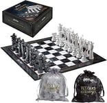 The Noble Collection Harry Potter Wizard Chess Set - 32 Detailed Playing Pieces - Officially Licensed Harry Potter Film Set Movie Props Toys Gifts, 2 players