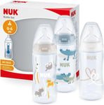 NUK First Choice+ Baby Bottles Set | 0-6 Months | Temperature Control | Anti