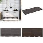 Bänkskiva badrum mörkbrun 140x60x(2-4) cm behandlat massivt trä - Bänkskiva För Badrum - Bänkskivor För Badrum - Home & Living