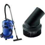 Nilfisk Multi ll 30T Wet and Dry Vacuum Cleaner – Indoor & Outdoor Cleaning – 30 Litre Capacity with 1400 W Input Power, Blue and 302002509 Suction Brush D 36 Wet/Dry Vacuum Cleaner Accessories