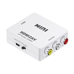 Adaptateur audio-vidéo,convertisseur HDMI vers RCA AV-CVSB L-R, boîtier vidéo HD 1080P, prise en charge - HDMI to AV-White
