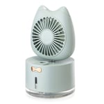 Cartoon cat humidifier small fan usb charging desktop mute moisturizing humidification fan