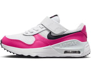 Nike Air Max Systm Sneaker, White/Obsidian-Fierce Pink-Pur, 4 UK
