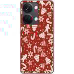 OnePlus Nord 3 Transparent Mobilskal Julmönster