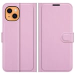 iPhone 13 - Læder cover / pung - Pink