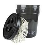 Glosser Wash Bucket - Tvätthink 20 l med lock & grit guard