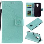 Snow Color Leather Wallet Case for Huawei Mate 30 Lite/nova 5i Pro with Stand Feature Shockproof Flip, Card Holder Case Cover for Huawei Mate30 Lite - COHH050822 Green