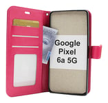 Crazy Horse Wallet Google Pixel 6a 5G (Hotpink)
