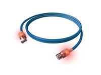 Easylan S/Ftp Dualboot Led Cat.6A Patchkabel, Rj45 / Rj45, Lsoh, Blå, 7,5 M