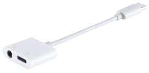 USB-C til minijack 3.5 mm lyd adapter - Hvid