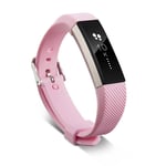 Fitbit Alta / Alta HR - Silikone urrem i Børstet Design - Pink