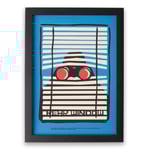 Hitchcock Rear Window Focused Giclee Art Print - A3 - White Frame