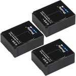 Batterie 3 pièces Batterie Pour Gopro Hero 3 + Hero 3 +, Double Chargeur Lcd, Accessoire Original Pour Caméra