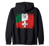 Italy Switzerland Flags | Half Swiss Italian Roots Vintage Zip Hoodie