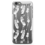 Bjornberry iPhone 6/6s TPU Skal - Vita Fjädrar