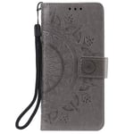 Leather Wallet Case for iPhone 11 (6.1") Wallet Folding Flip Case with Kickstand Card Slots Magnetic Closure Protective Coverfor Apple iPhone 11 2019 - TTHH050061 Grey