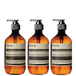 Aesop Geranium Cleanser, Resurrection and Reverence Hand Wash Bundle (Worth £87.00)