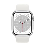 Apple Watch Series 8 41mm Silver Aluminium Case with White Sport Band - MP6K3BA