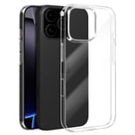 Fodral - MAYAXESS - iPhone 16 Pro Max - Mjuk silikon - Genomskinlig - Ökat skydd Transparent