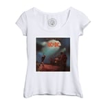 T-Shirt Femme Col Echancré Acdc Vintage Album Cover Let There Be Rock Hard Rock