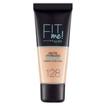 Maybelline 128 Warm Nude Matte + Poreless Fit Me! Foundation 30 ml (W) (P2)