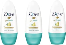 DOVE Go Fresh Pear & Aloe Vera Roll-On Deodorant Pack of 3 X 50 Ml
