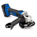 Hyundai 20v Max Li-ion Cordless Angle Grinder 125mm 5" Disc with 4AH Battery & Charger, 3-Position Auxiliary Side Handle, Lightweight with 3 Year Warranty