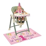 1st Birthday Girl Pink Decoration high chair kit FIRST BIRTHDAY