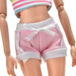 1 Pcs Sports Suit For Barbies Dress Sportswear Fashion Shorts An Red