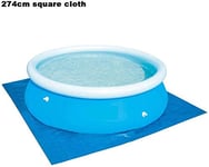 Pool Covers Waterproof Circular/Rectangular Floor mat Pool Cloth dust Cover rain Pool Home Pool Covers Folding Bathtub,Blue-Square Floor cloth274*274CM