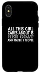Coque pour iPhone X/XS Goat Lover Funny - Cette fille tient à sa chèvre