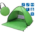 shunlidas Folding Portable Fishing Tent Camping Automatic Pop Up Tents Sun Shelter Anti-uv Sun Shade Awning 2-3 Person Outdoor Summer Tent-apple green