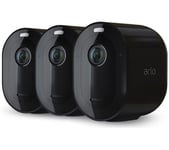 ARLO Pro 4 2K WiFi Security Camera System - 3 Cameras, Black