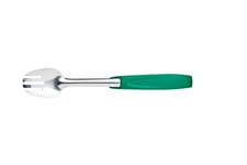 MasterClass Colour-Coded Catering-Quality Stainless Steel Salad Server Fork, 29 cm (11.5 Inch) - Green (Vegetarian)