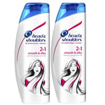 Head & Shoulders Smooth & Silky Anti Dandruff 2in1 Shampoo Conditioner 3 x 450ml