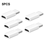 2/5/10pcs Adapter Usb 3.1 Converter Type-c To Micro 2.0 White 5