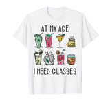 In my age I need glasses funny senior drinking old guy rules T-Shirt