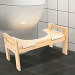 Tabouret de toilette en bois - Repose-pieds avec hauteur réglable - En bambou - Antidérapant - Pour la prévention des hémorroïdes et de la