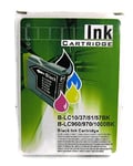 Inkjet4U Compatible Cartridges BROTHER LC970 / LC1000 black - for Brother DCP-330C MFC-440CN MFC-5460CN, Black, Taglia unica, stars and stripes