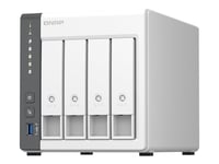 Qnap Ts-433 - Nas-Server - 4 Fack - 24 Tb - Sata 6Gb/S - Hdd 6 Tb X 4 - Raid 0, 1, 5, 6, 10, Jbod - Ram 4 Gb - Gigabit Ethernet / 2.5 Gigabit Ethernet - Iscsi Support